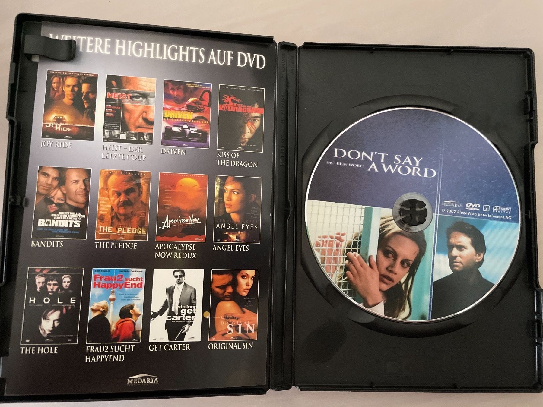 Alle DVDs: DON'T SAY A WORD - Michael Douglas – Neu (gemäss Beschreibung) aus Riehen von M.S.DVD 4
