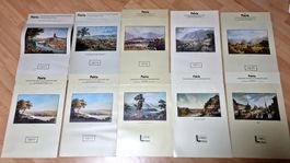 10 Vintage Kalender Landschaften + Städte Schweiz 1971 - 81