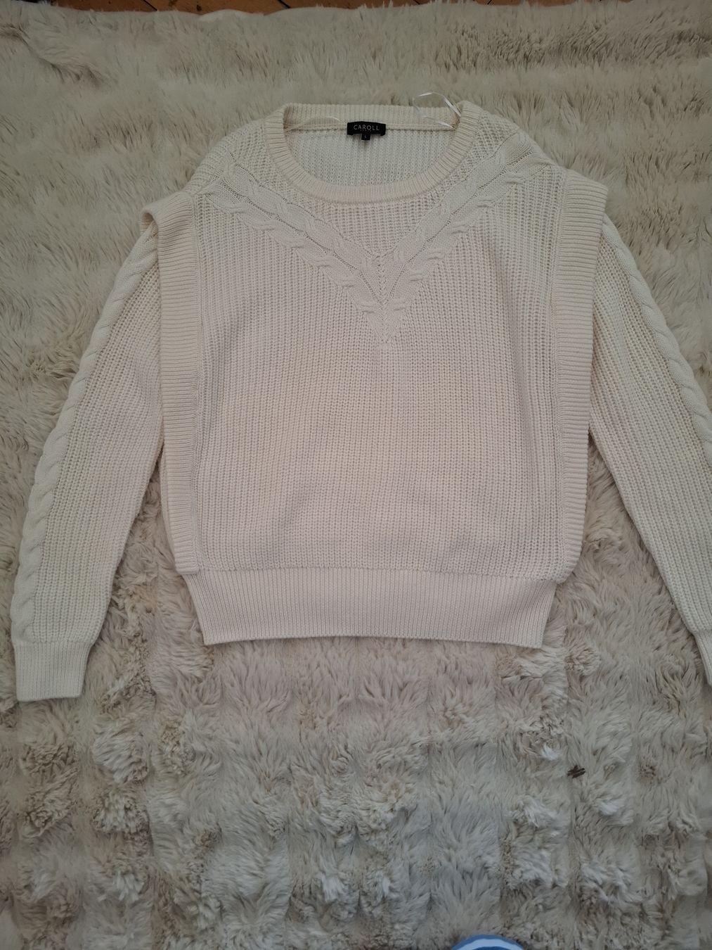 Caroll Pullover & Sweatshirts: Caroll Paris Pull torsadé écru laine L – Neu (gemäss Beschreibung) aus Le Locle von sAm_2112 1