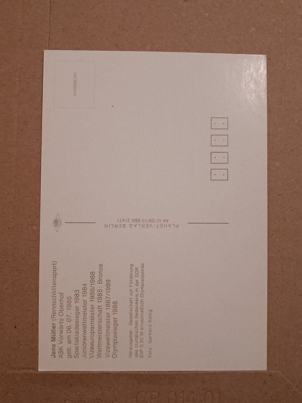 Autographes: Jens Müller - Olympiasieger – D'occasion à Menziken par Autogramme 1