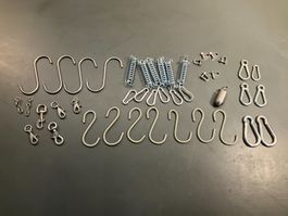 Posten div. Metall Karabiner, Hacken usw. ab 1.-