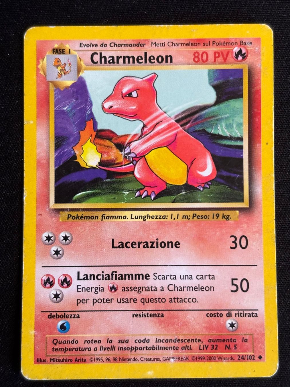 Pokémon Sammelbilder & Trading cards: Pokemon Charmeleon - Base set 24/102 - Italiano – Gebraucht aus Bern von Big_GS
