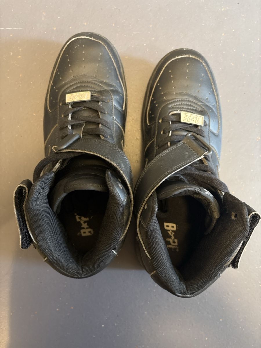 Bape Scarpe da uomo: Used Bape STA Mid Black Leather Sneakers  – Usato da Zürich venduto da Beatshead 3