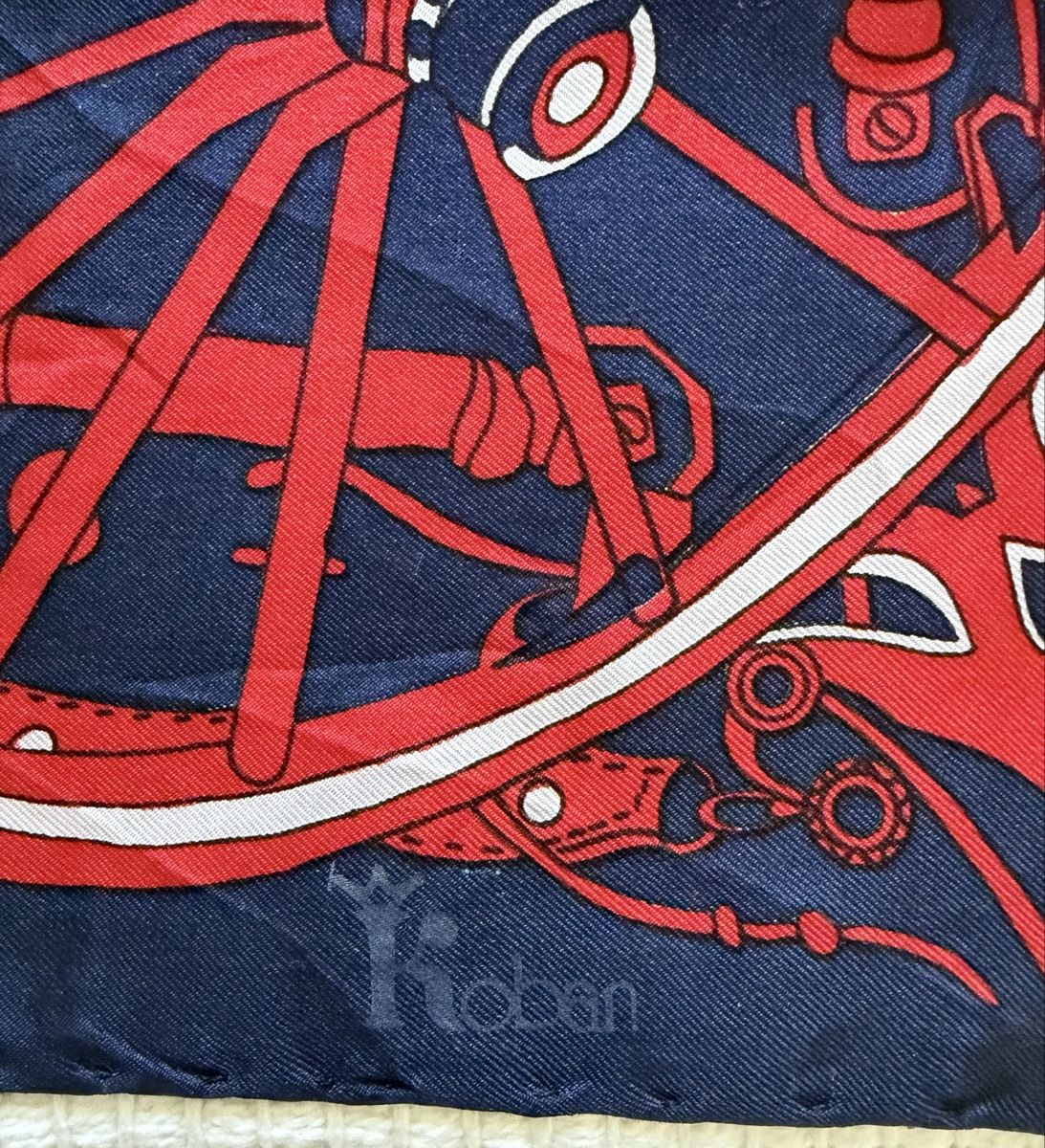 Foulard & Sciarpe: Seiden-Tuch Cab Anglais Navy Rot – Usato da Gossau venduto da Magic999 7