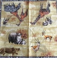 Serviette safari (t297) 3Stk.