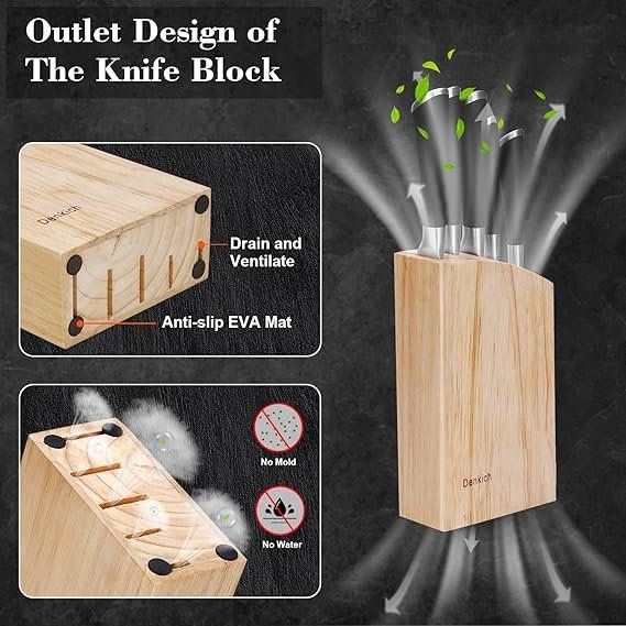 Coltelli: Küchenmesser-Set, 6-teilig, Block mit Holzblock – Nuovo e nell'imballaggio originale da Oberentfelden venduto da abz_l7vm 6