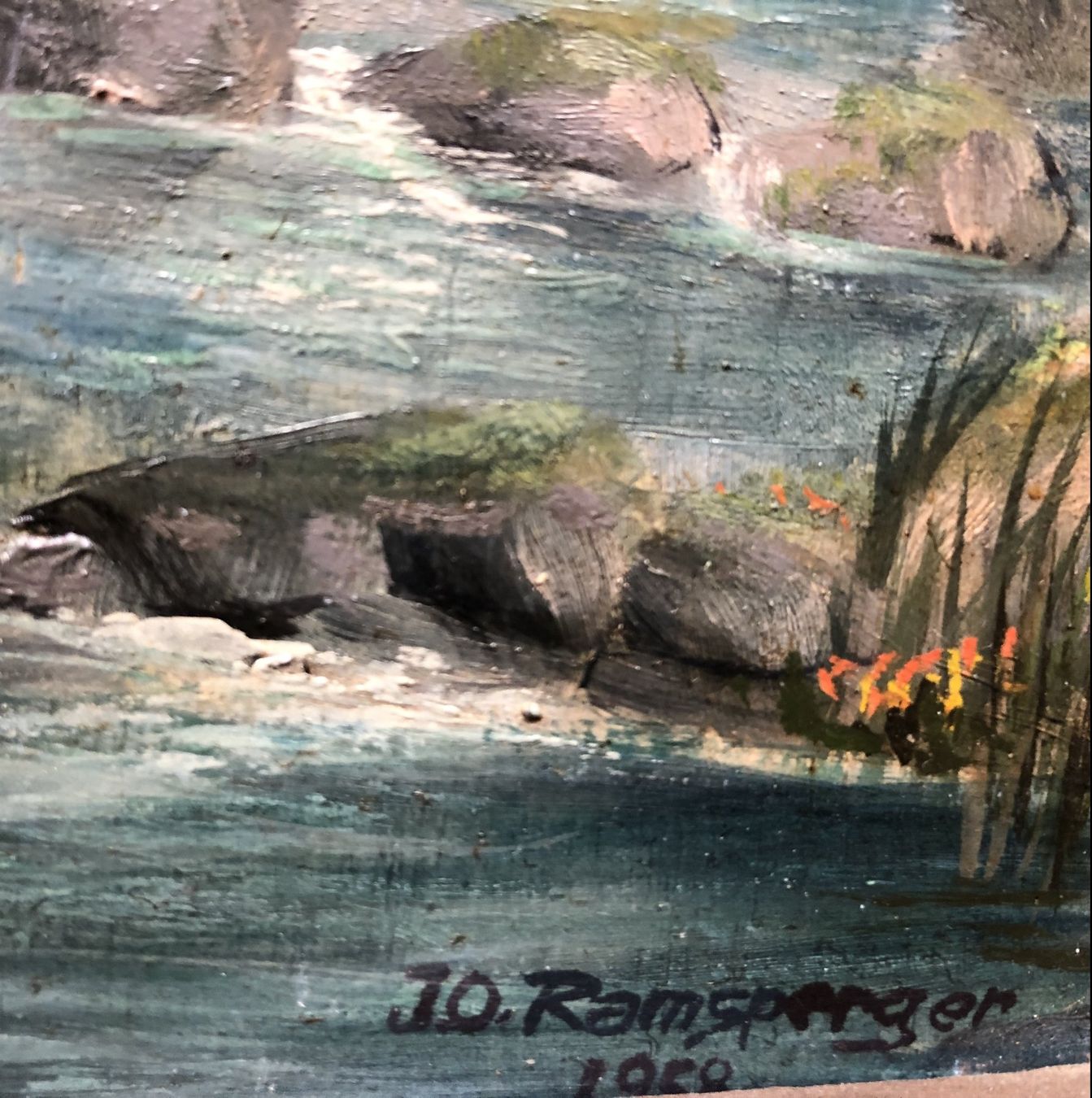 Dipinti: J.O. Ramsperger - Gemälde - Naive Malerei - signiert 1959 – Usato da Schaffhausen venduto da durruti 5