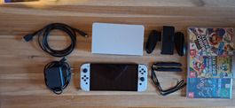 Nintendo Switch OLED Modell weiss mit 3 Spielen gebraucht