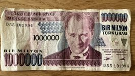 1 Million Türkische Lira Geldschein, 1970, Top Zustand!