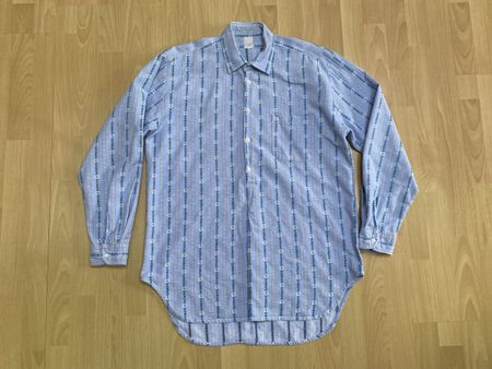 Edelweisshemd Gr.L 52/54 blau Edelweiss Muster