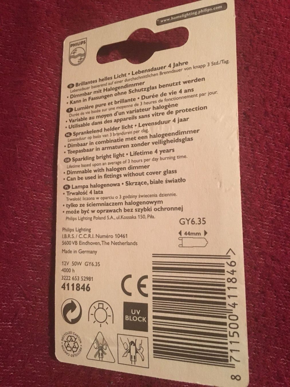Lampadine & Illuminazione: Halogenlampe 12v 50w – Nuovo e nell'imballaggio originale da Dietikon venduto da Frople 1