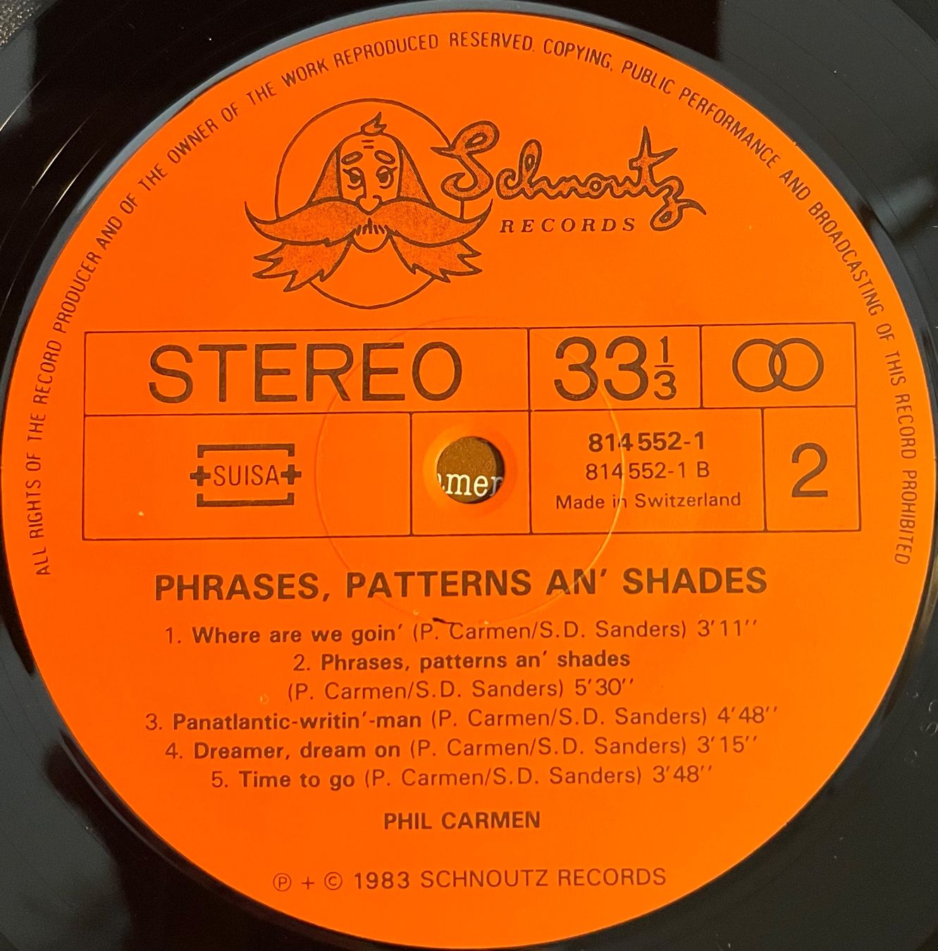 Schallplatten: PHIL CARMEN - PHRASES, PATTERNS AN' SHADES - 33 Tours – Gebraucht aus Bussigny von vinyl-pas-cher 3