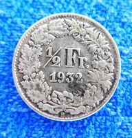 4 x 50 Rappen aus den Jahren 1932/1951/1958 und 1970