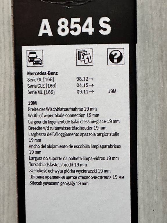 Tutti pezzi di ricambio auto: Scheibenwischer Bosch Mercedes GL GLE ML – Usato da Messen venduto da stibe66 1