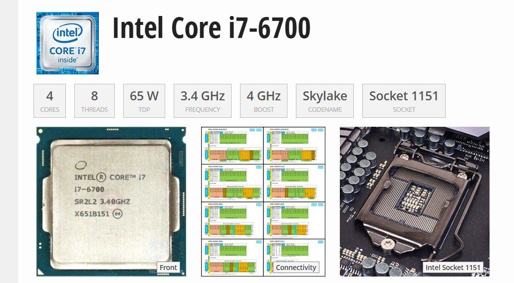 Intel Componenti elettronici: Intel Core i7-6700 CPU - Top Zustand - Schnell! – Usato da Hirzel venduto da Pcsupportwma