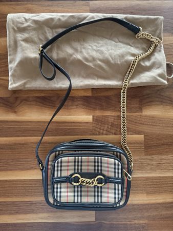 Burberry Crossbody Camera bag with Gold Chain 