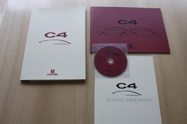 Citroën C4 Pressemappe/Prospekt mit Foto-CD Paris 9/2004