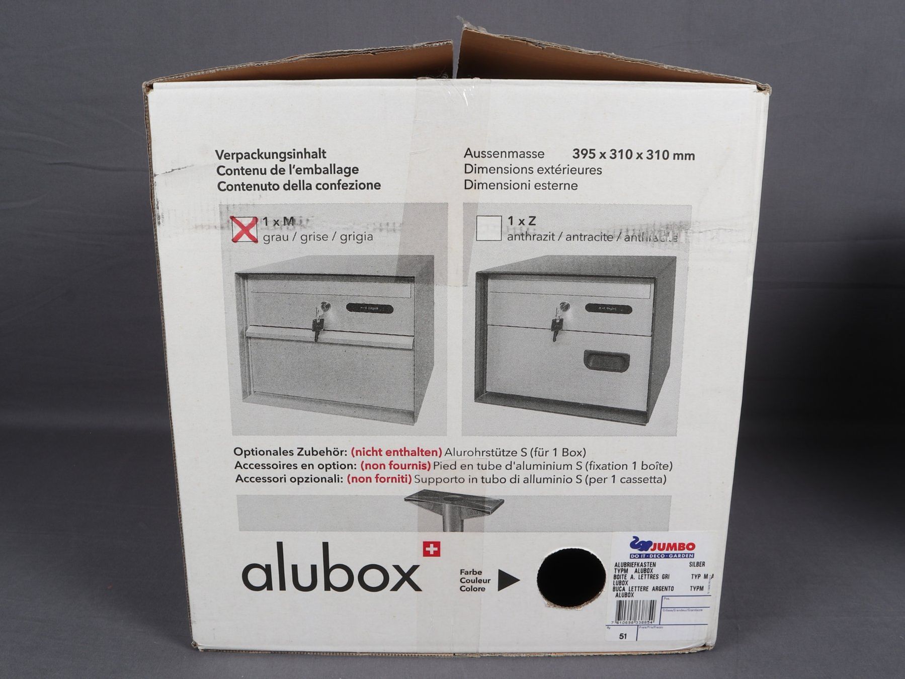 Sonstiges für Haushalt & Wohnen: ALUBOX Brief- und Ablagekasten im Querformat Grau – Neu (gemäss Beschreibung) aus Steinen von Restwert_Steinen 8