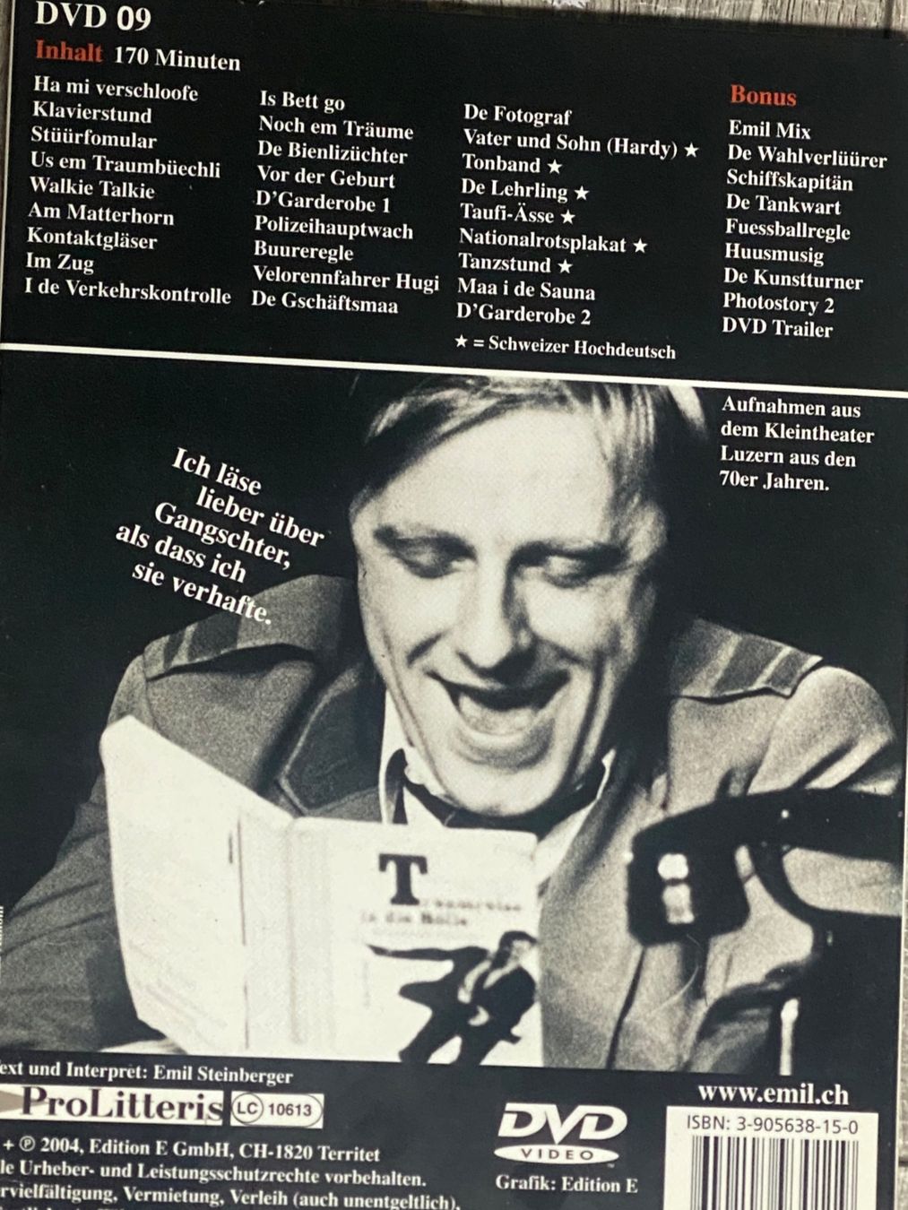 Alle DVDs: Emil Steinberger – Gebraucht aus Muri b. Bern von AdidasCollector 2