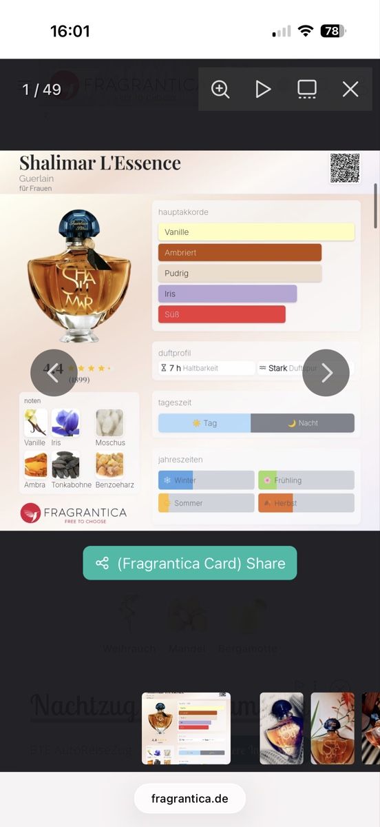 Guerlain Profumi & Eau de Toilette: Guerlain Shalimar L'Essence Parfum Extrait , 2 ml – Usato da Sursee venduto da nst_czk2 2