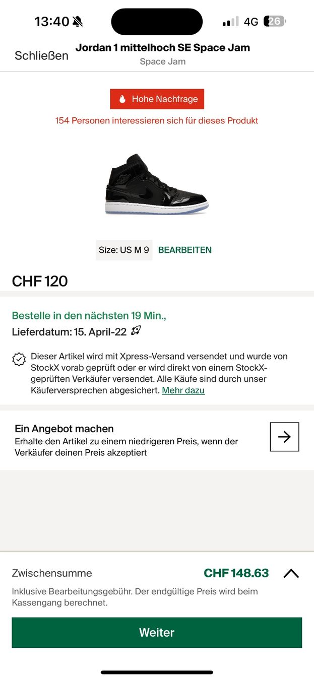 Scarpe da uomo: Nike Air Jordan - 1 Mid / Gr. 42 – Usato da Chur venduto da ropa68 3