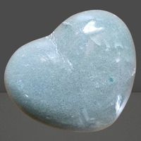 💙 Edelstein Herz Angelit Calcit Handschmeichler 60g ✨