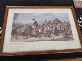 Albert Anker Schülerausflug Holztäfelung guter Zustand