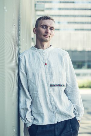 Neue designer handgemachte Männer Shirts von Leinen Größen L