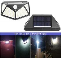 2Stk Solar Wandleuchte 100LED 1200mAh