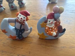 Clownfiguren Mond 2er Set Dekoration Dekofiguren Keramik