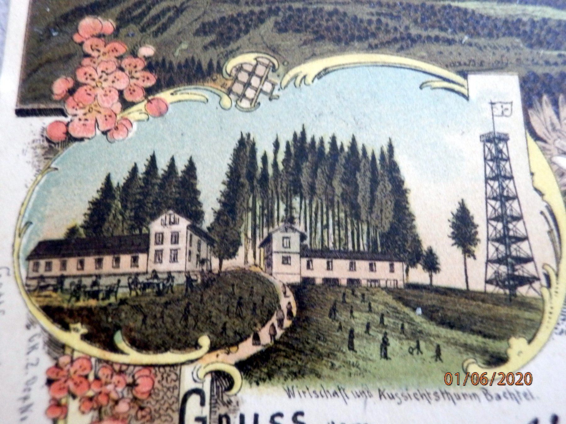 Ansichtskarten: Litho, Gruss vom Bachtel nach Yokohama – Gebraucht aus Ueberstorf von dinbau 2