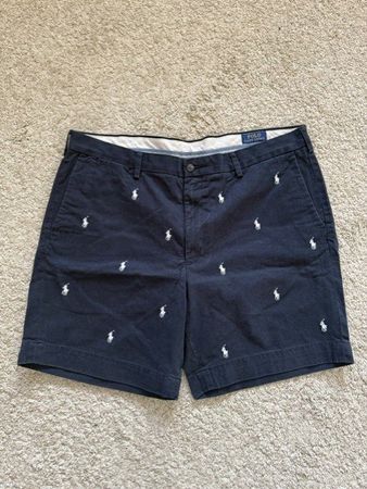 Polo Ralph Lauren Chino Shorts Gr. 38 Navy Pony Stickerei