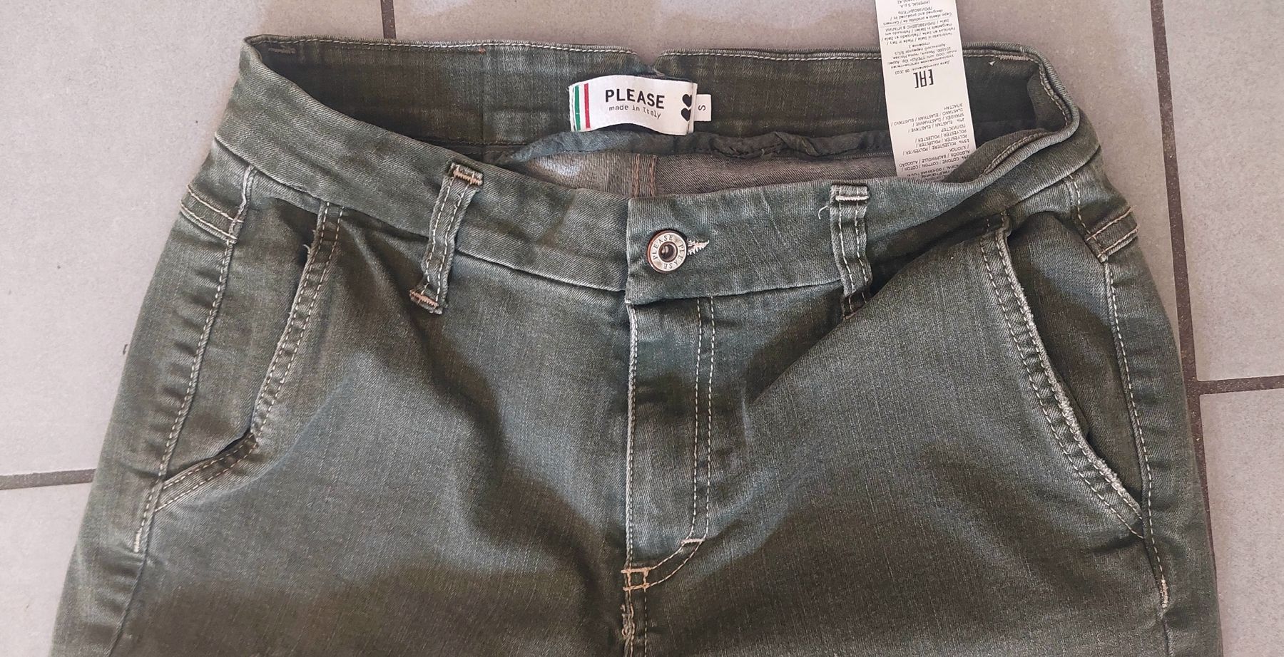 Please Jeans Jeans: Pantalon PLEASE vert taille S – Nuovo (secondo la descrizione) da Plan-Les-Ouates venduto da Lolothebest 2