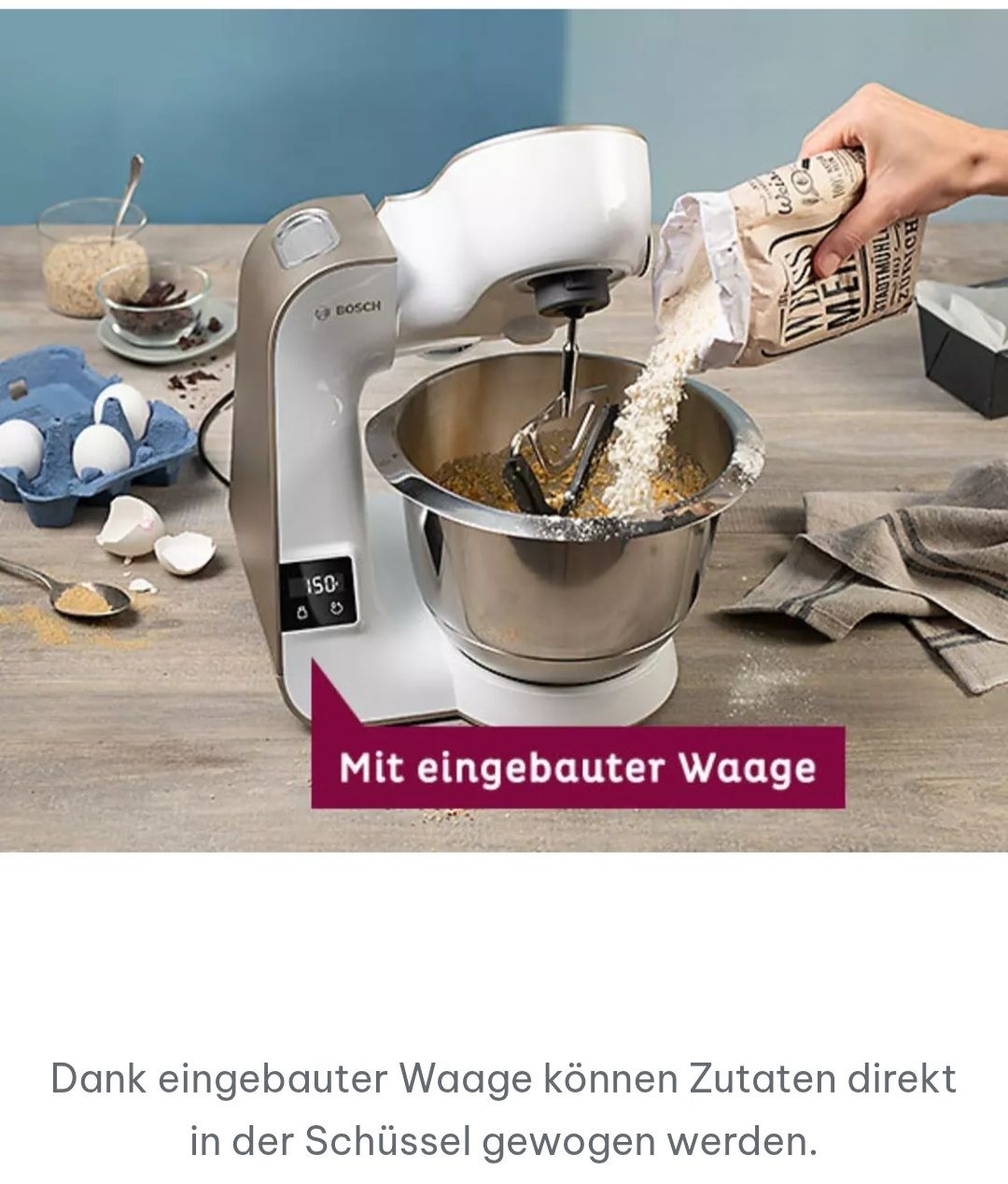 Bosch Elettrodomestici da cucina: Bosch 2 in 1 Küchenmaschine, 1000 W – Usato da Burgdorf venduto da Hodel1 3