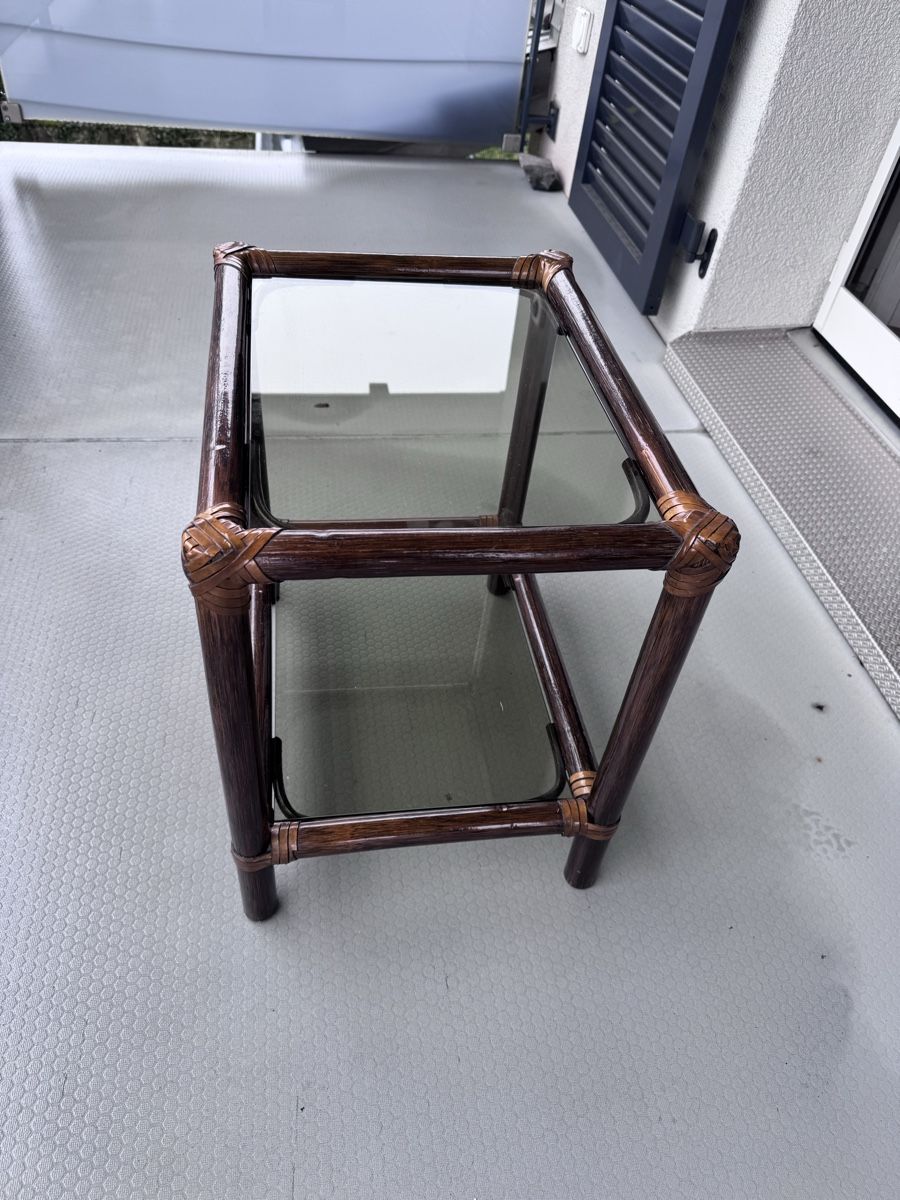 Tables: Beistelltisch bambus glas – D'occasion à Mühlau par Anna0137 1