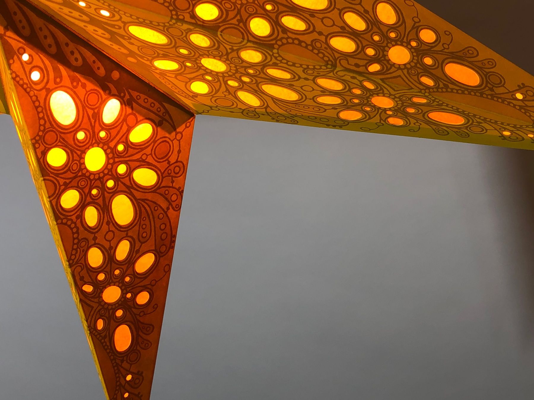 Ghirlande e barre luminose: Leuchtstern - mono small yellow  45cm / mit Kabel + LED – Nuovo e nell'imballaggio originale da Bergdietikon venduto da Garak 3