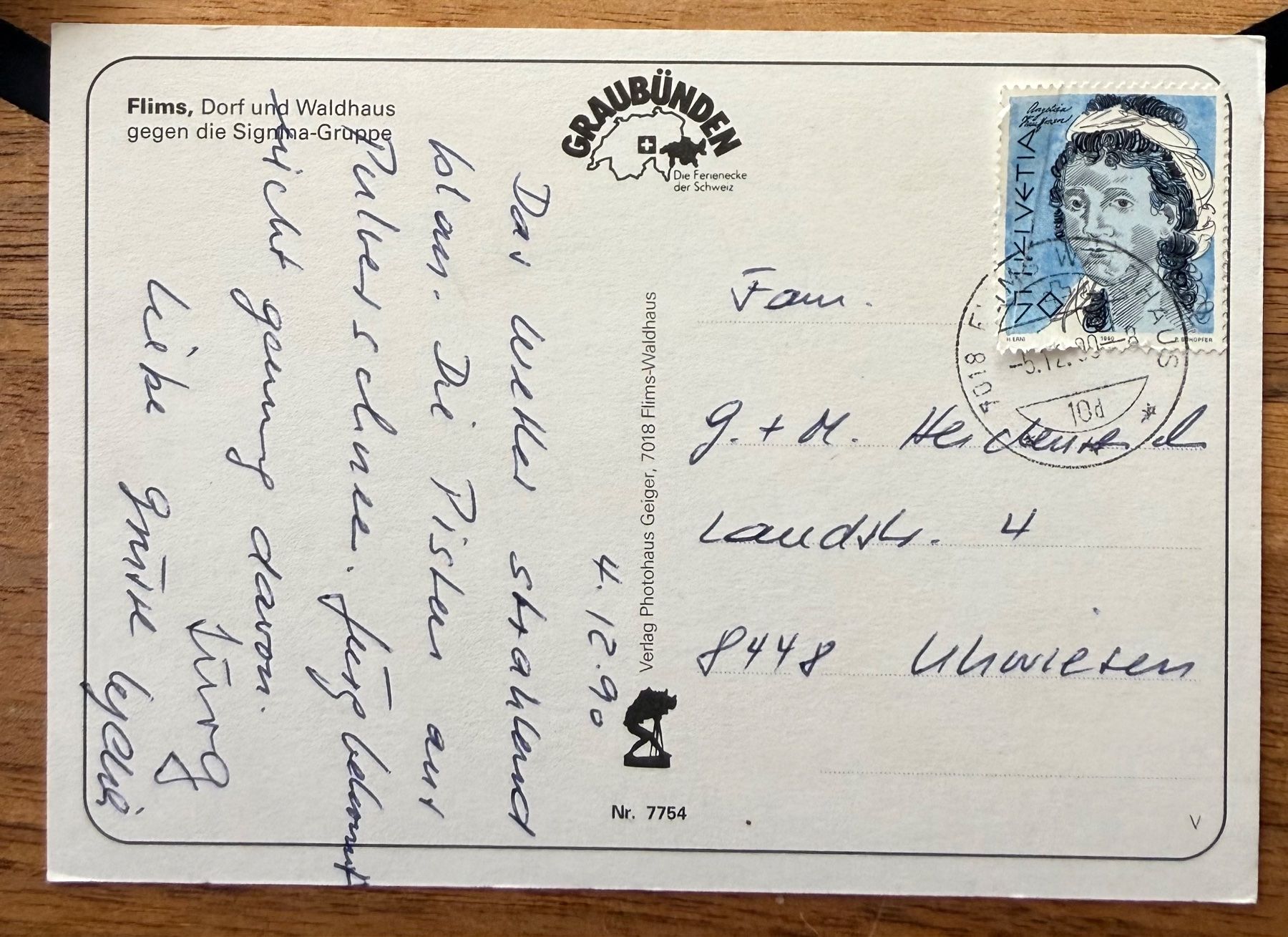 Cartes postales: Flims - Dorf und Waldhaus – D'occasion à Lutry par Ediego 1
