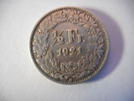50 Rp. 1921 silber