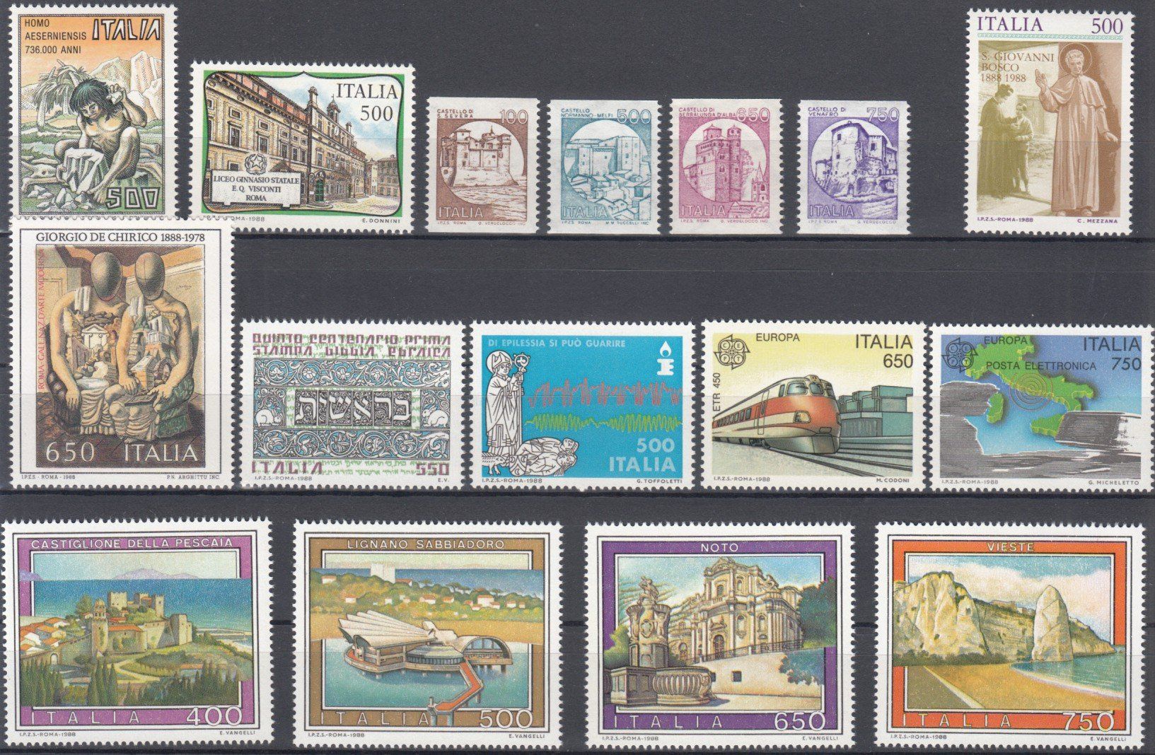 Alle Briefmarken: Italien 1988 postfrisch – Gebraucht aus Bürglen TG von StampGraf 1