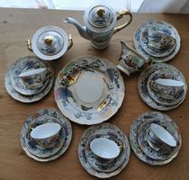 Wunderschönes Tee-Service für 6 Personen, China, 18% Gold