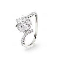 0.75 Karat Diamanten Verlobungsring 750/18 K Weissgold