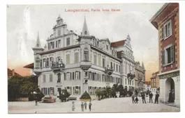 Langenthal (BE) Partie beim Hotel Bären - belebt - 1908