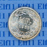CHF___0.50 1950 stgl * nigelnagelneu! 50 Rappen