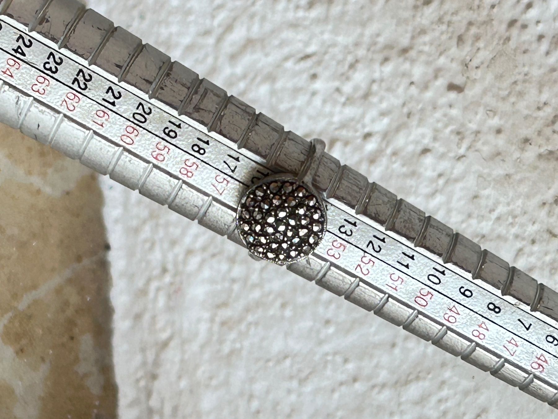 Anelli: Vintage Ring RUNDI Silber mit Markasiten (55) – Usato da Laufen venduto da Bellavitaboom 7