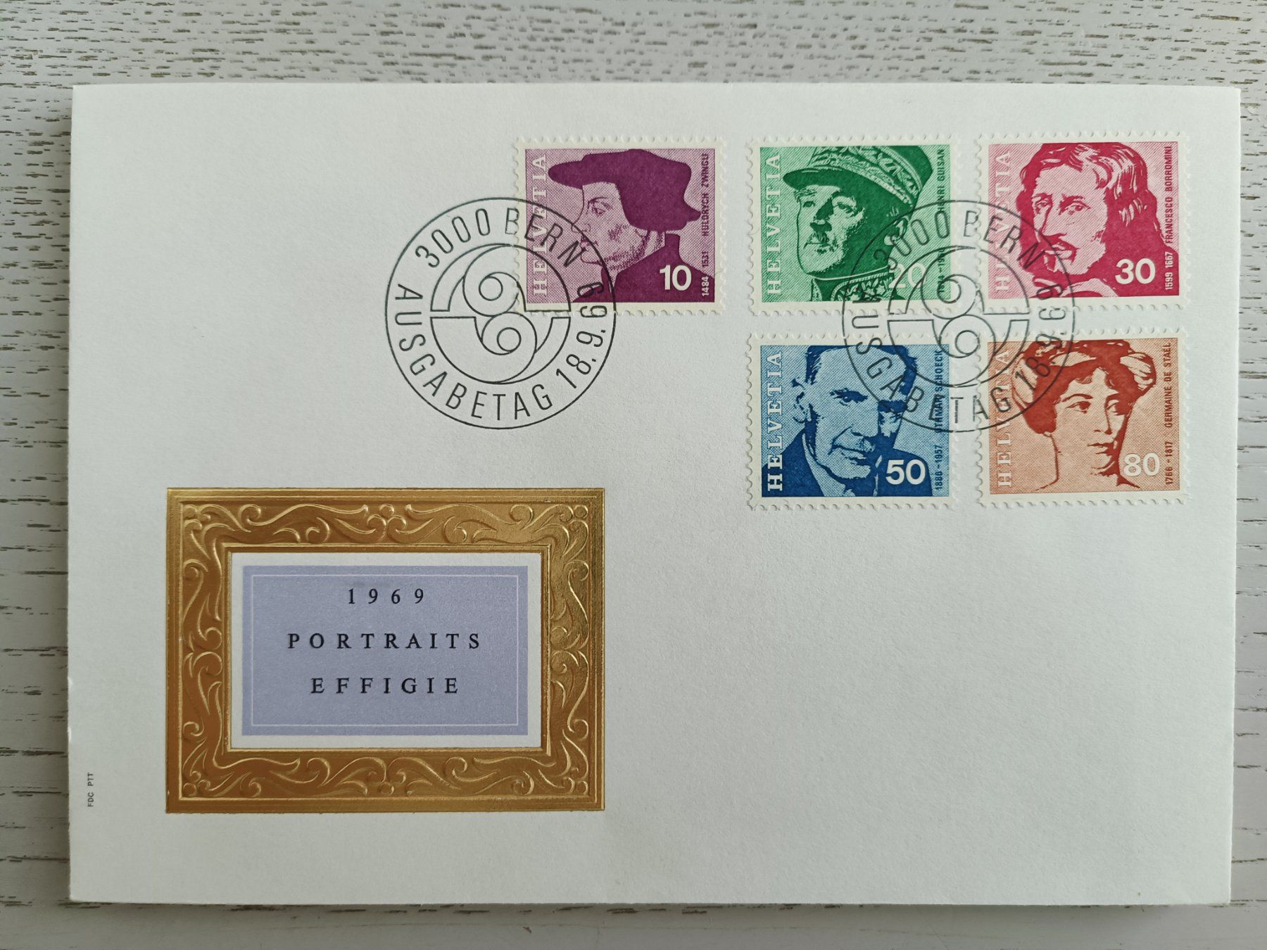 Alle Briefmarken: 1969 FDC Porträts – Gebraucht aus Dübendorf von goeggi79