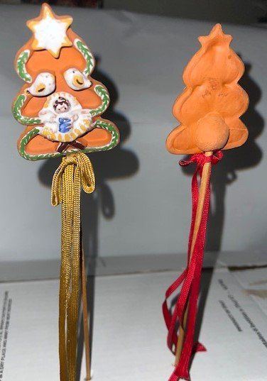 Tutte le decorazioni: Weihnachtschmuck, Christbaum, Keramik, Stecker Handarbeit – Nuovo (secondo la descrizione) da Lutzenberg venduto da Truhe