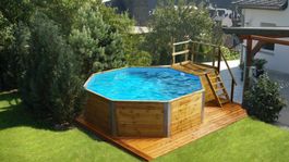 Weka Massiv-Holz Pool 593 Grösse3, Durchmesser5Meter