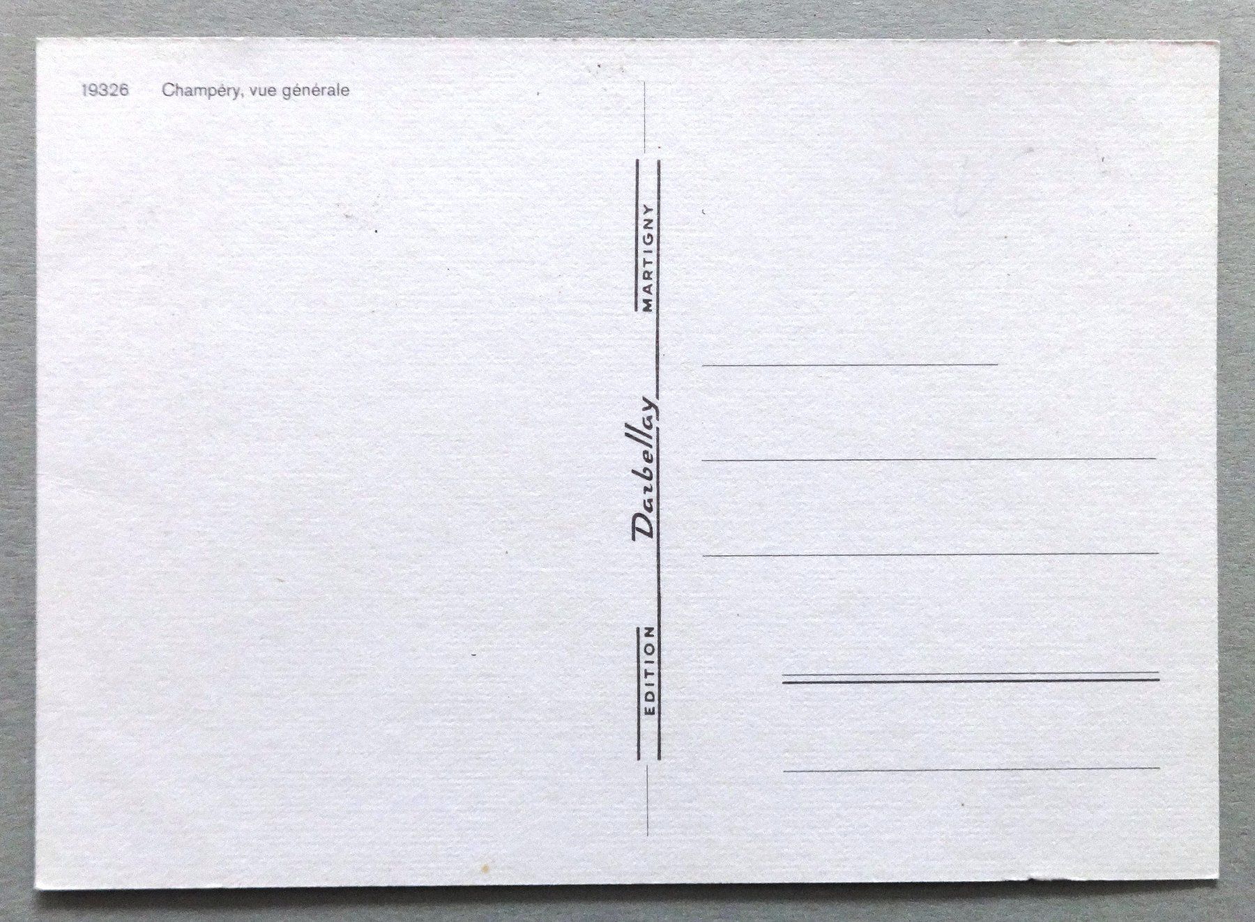 Cartoline postali: Champéry, vue générale – Usato da Fétigny venduto da Billy2miny 1