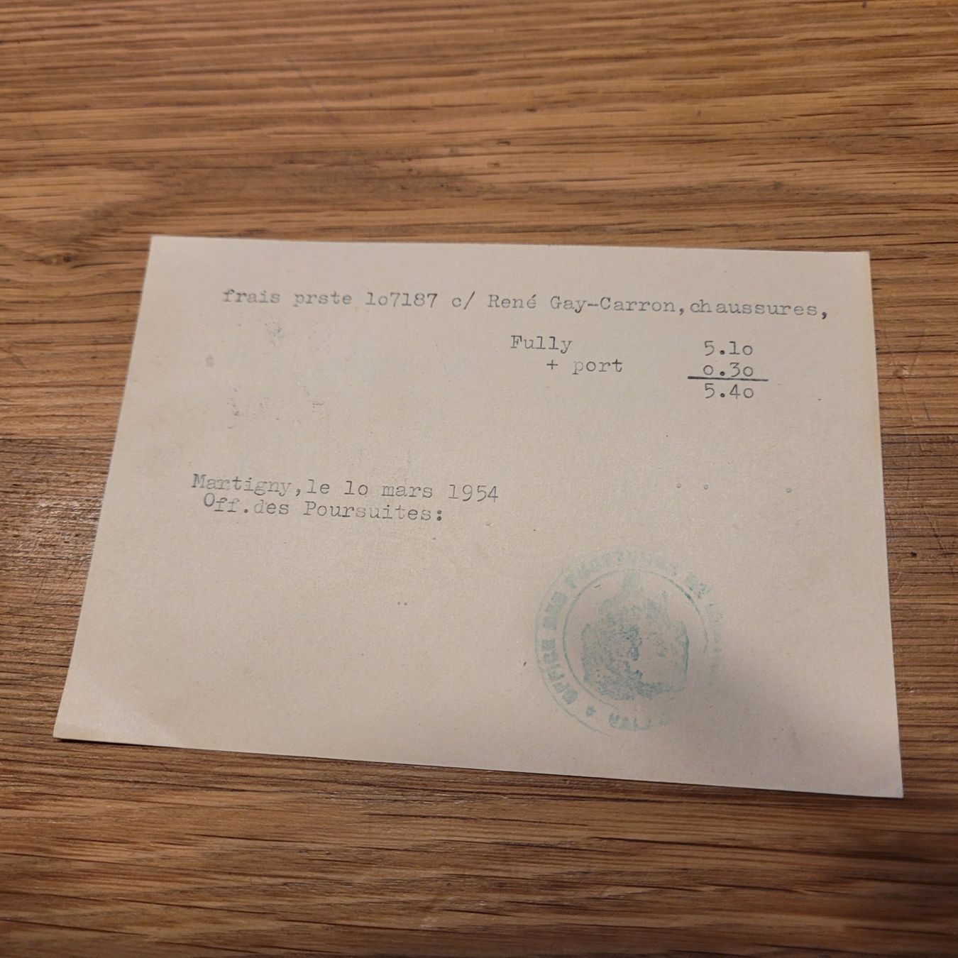 Ansichtskarten: GS Champéry 1954 Martigny Märwil – Gebraucht aus Biel/Bienne von Destockweb 1