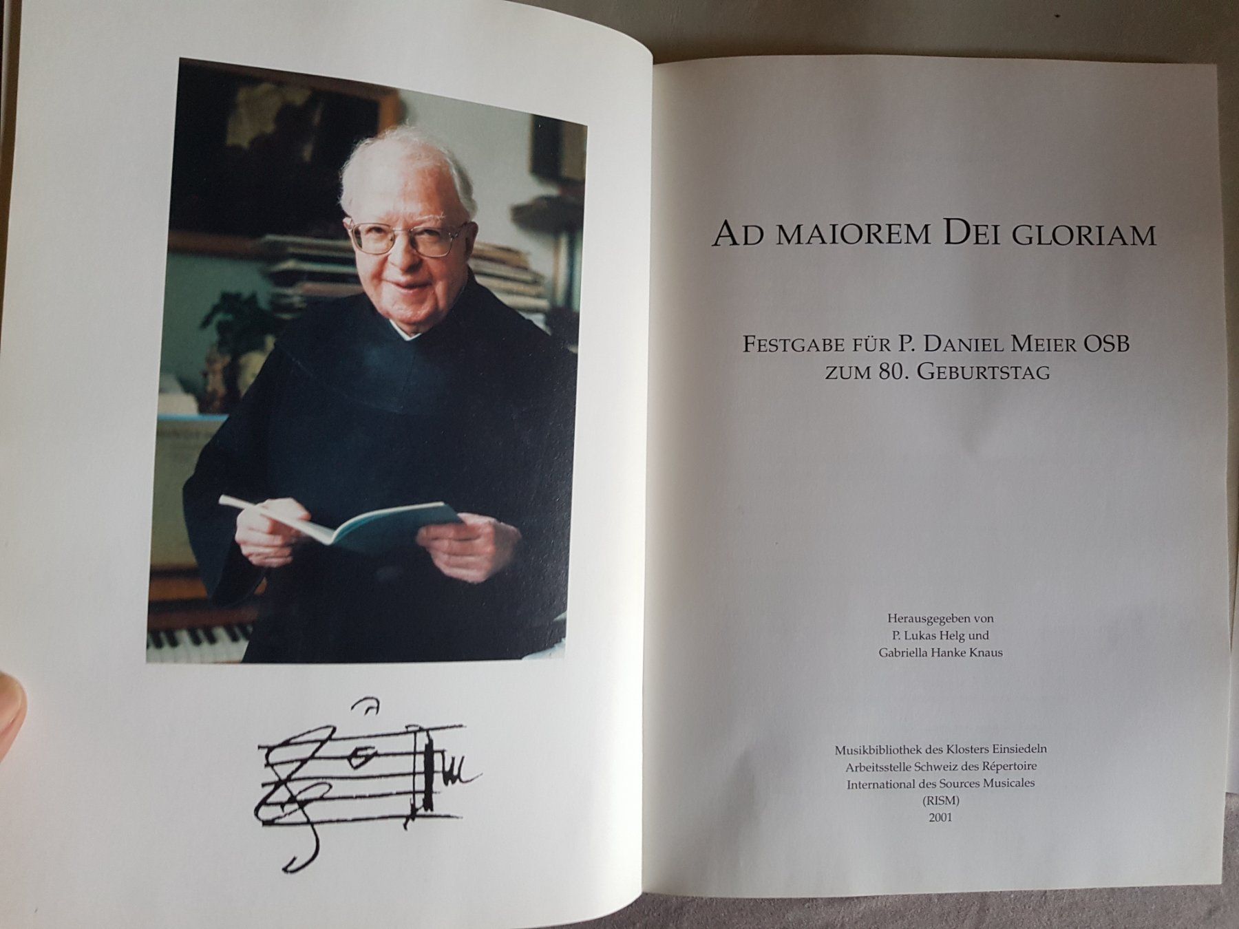 Libri: Ad Maiorem dei Gloriam - 2001 - Festausgabe P. Daniel Meier – Usato da Walterswil BE venduto da Lonitti